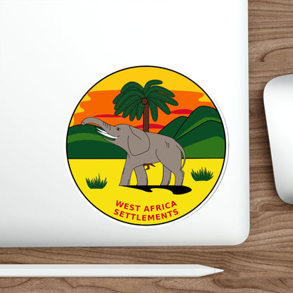 Badge of the British West Africa Settlements (1870-1888) STICKER Vinyl Die-Cut Decal-The Sticker Space