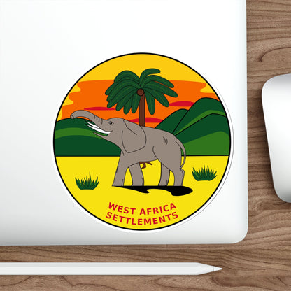 Badge of the British West Africa Settlements (1870-1888) STICKER Vinyl Die-Cut Decal-The Sticker Space