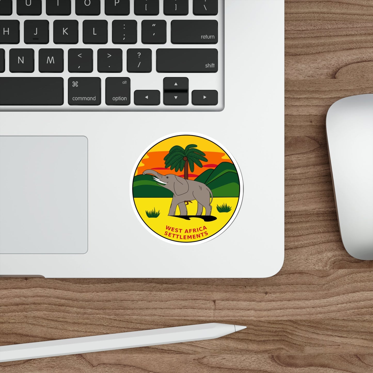 Badge of the British West Africa Settlements (1870-1888) STICKER Vinyl Die-Cut Decal-The Sticker Space