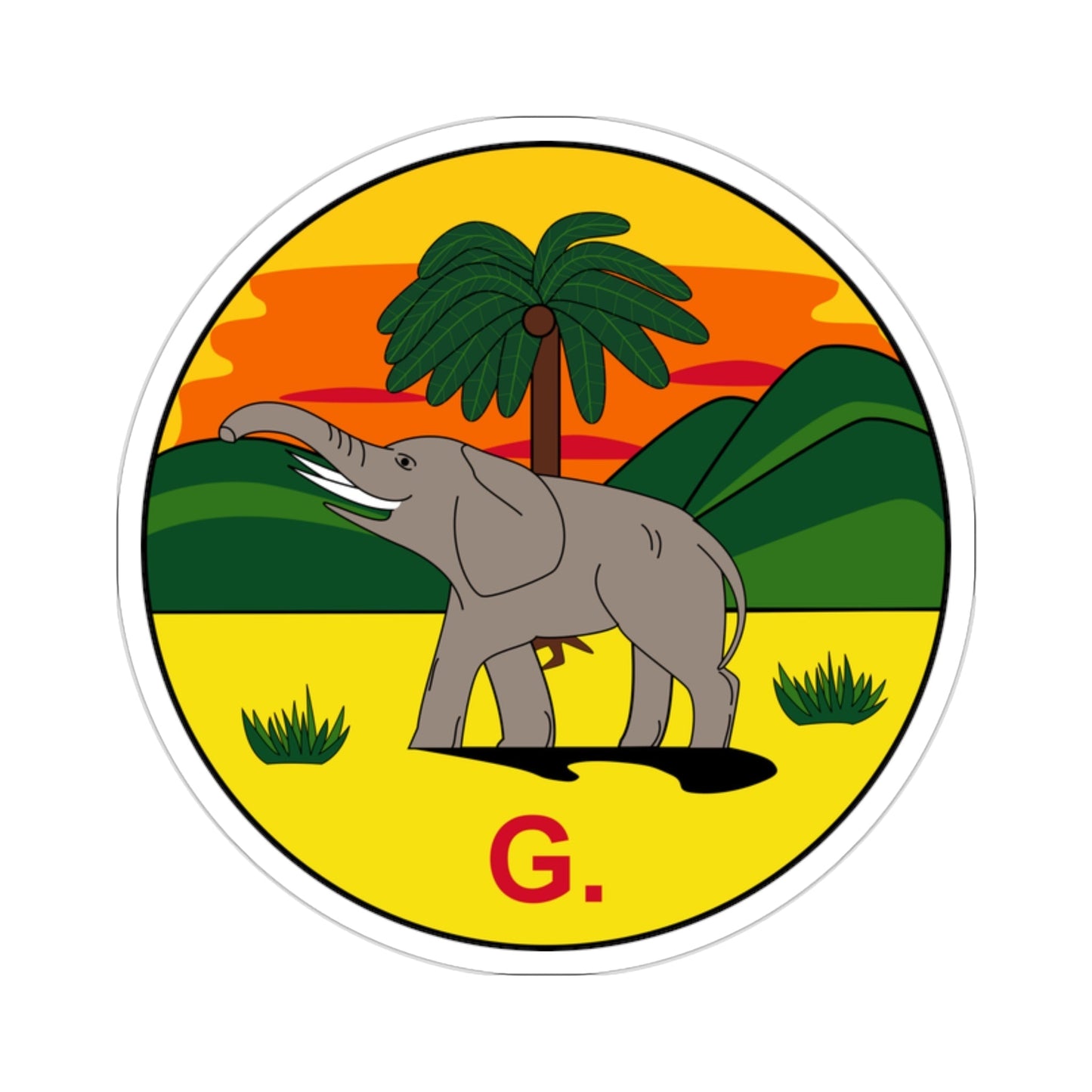 Badge of The Gambia (1889-1965) STICKER Vinyl Die-Cut Decal-2 Inch-The Sticker Space