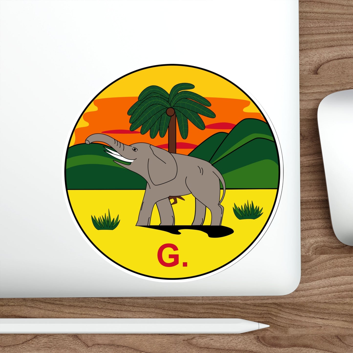 Badge of The Gambia (1889-1965) STICKER Vinyl Die-Cut Decal-The Sticker Space