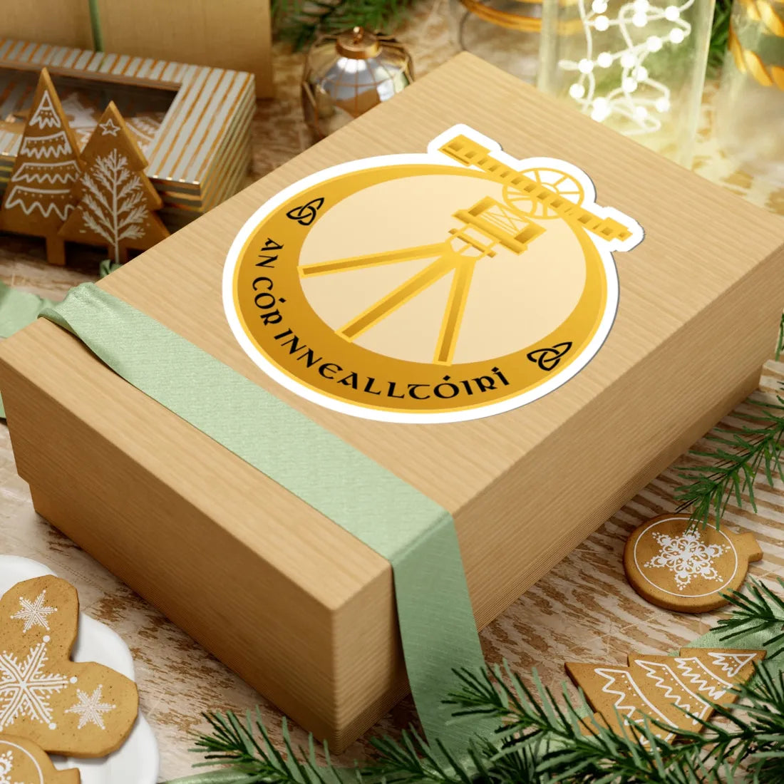 Badge of the Irish Corps of Engineers (Ireland) (Coat of Arms) STICKER Vinyl Kiss-Cut Decal - The Sticker Space