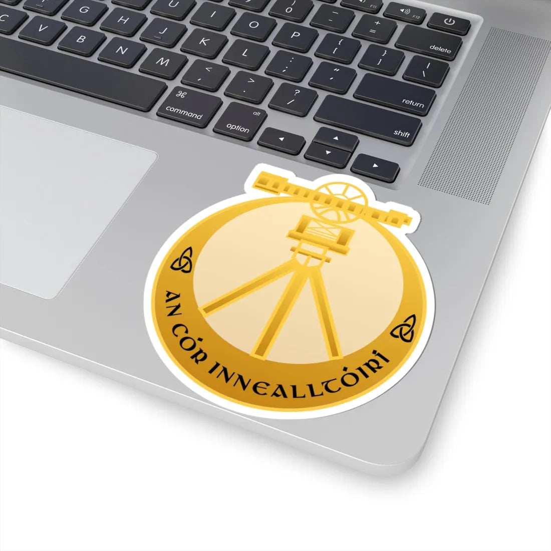 Badge of the Irish Corps of Engineers (Ireland) (Coat of Arms) STICKER Vinyl Kiss-Cut Decal - The Sticker Space