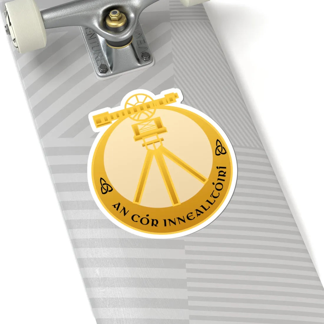 Badge of the Irish Corps of Engineers (Ireland) (Coat of Arms) STICKER Vinyl Kiss-Cut Decal - The Sticker Space