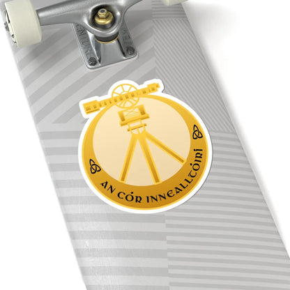 Badge of the Irish Corps of Engineers (Ireland) (Coat of Arms) STICKER Vinyl Kiss-Cut Decal - The Sticker Space