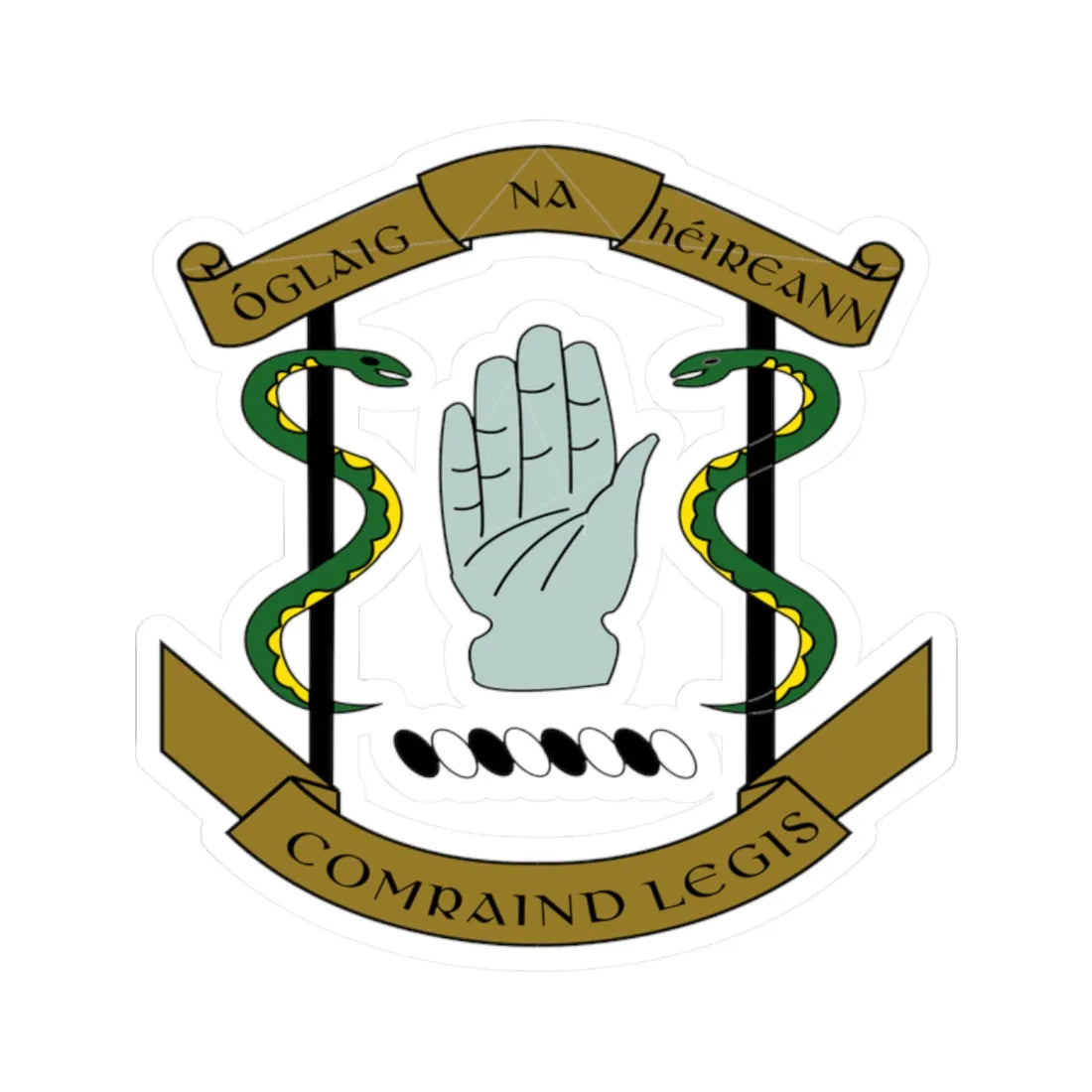 Badge of the Irish Medical Corps (Ireland) (Coat of Arms) STICKER Vinyl Kiss-Cut Decal 2 Inch White - The Sticker Space