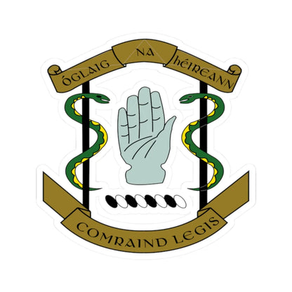 Badge of the Irish Medical Corps (Ireland) (Coat of Arms) STICKER Vinyl Kiss-Cut Decal 2 Inch White - The Sticker Space