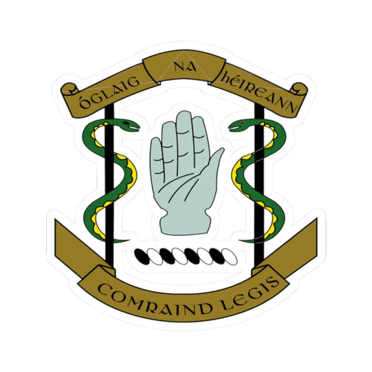 Badge of the Irish Medical Corps (Ireland) (Coat of Arms) STICKER Vinyl Kiss-Cut Decal 2 Inch White - The Sticker Space