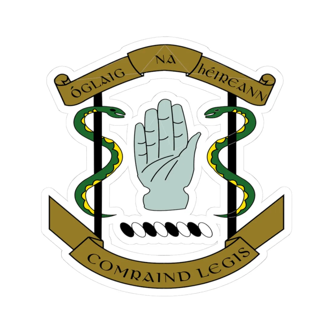 Badge of the Irish Medical Corps (Ireland) (Coat of Arms) STICKER Vinyl Kiss-Cut Decal 3 Inch White - The Sticker Space