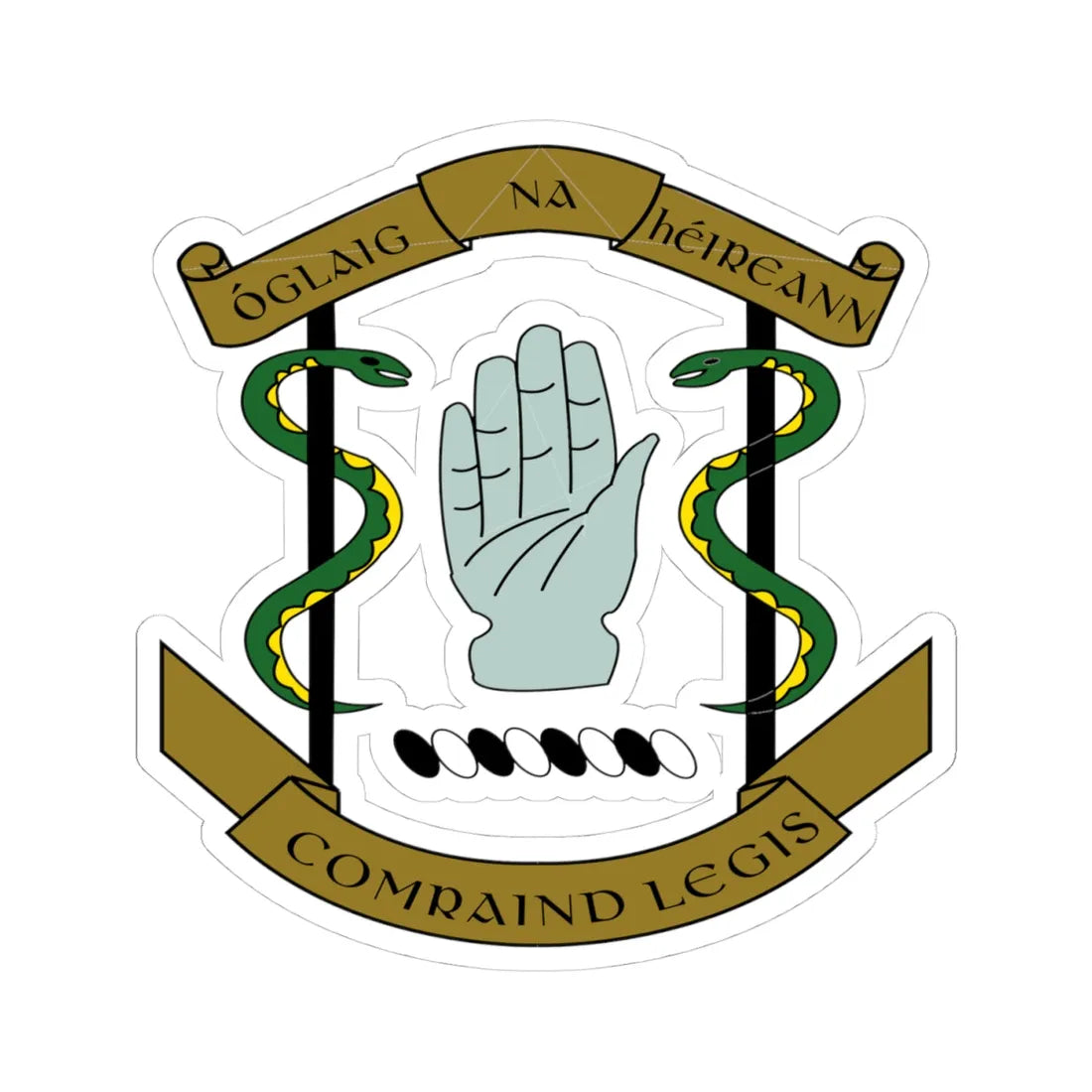 Badge of the Irish Medical Corps (Ireland) (Coat of Arms) STICKER Vinyl Kiss-Cut Decal 4 Inch White - The Sticker Space