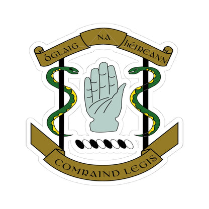 Badge of the Irish Medical Corps (Ireland) (Coat of Arms) STICKER Vinyl Kiss-Cut Decal 4 Inch White - The Sticker Space