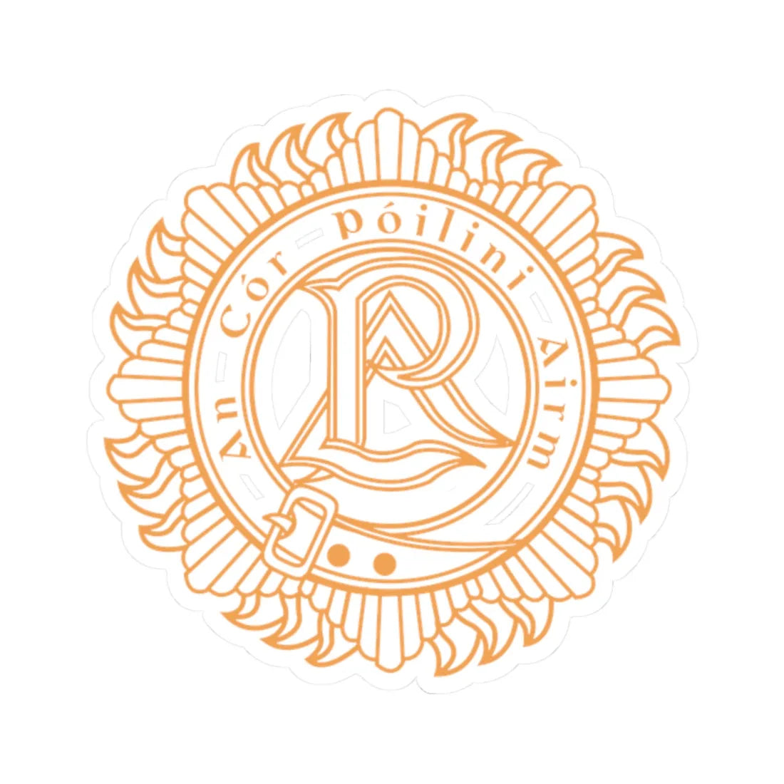 Badge of the Irish Military Police Corps (Ireland) (Coat of Arms) STICKER Vinyl Kiss-Cut Decal 2 Inch White - The Sticker Space