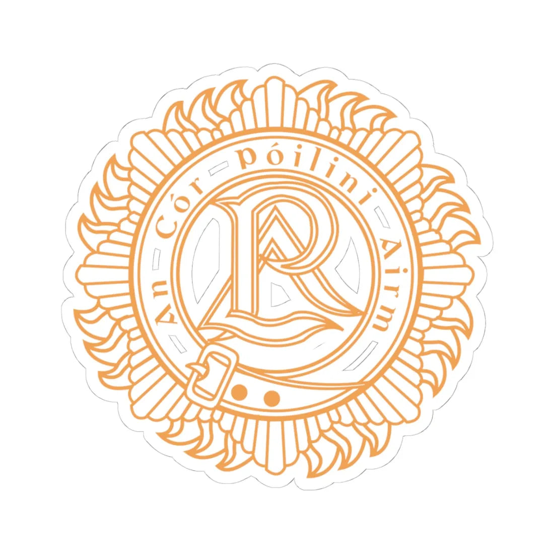 Badge of the Irish Military Police Corps (Ireland) (Coat of Arms) STICKER Vinyl Kiss-Cut Decal 4 Inch White - The Sticker Space