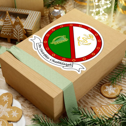 Badge of the Irish Naval Service (Ireland) (Coat of Arms) STICKER Vinyl Kiss-Cut Decal - The Sticker Space