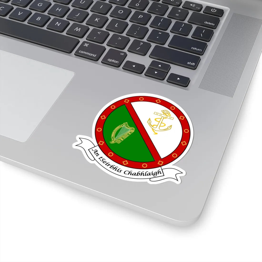 Badge of the Irish Naval Service (Ireland) (Coat of Arms) STICKER Vinyl Kiss-Cut Decal - The Sticker Space