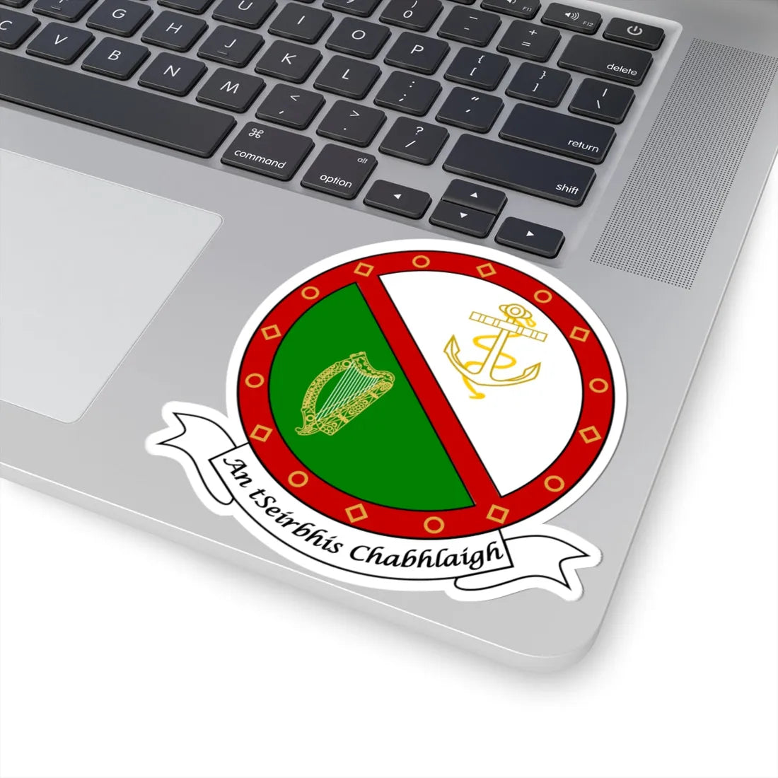 Badge of the Irish Naval Service (Ireland) (Coat of Arms) STICKER Vinyl Kiss-Cut Decal - The Sticker Space