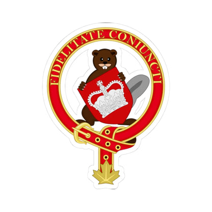 Badge of the Monarchist League of Canada (Canada) (Coat of Arms) STICKER Vinyl Kiss-Cut Decal 3 Inch White - The Sticker Space