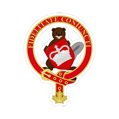 Badge of the Monarchist League of Canada (Canada) (Coat of Arms) STICKER Vinyl Kiss-Cut Decal 4 Inch White - The Sticker Space