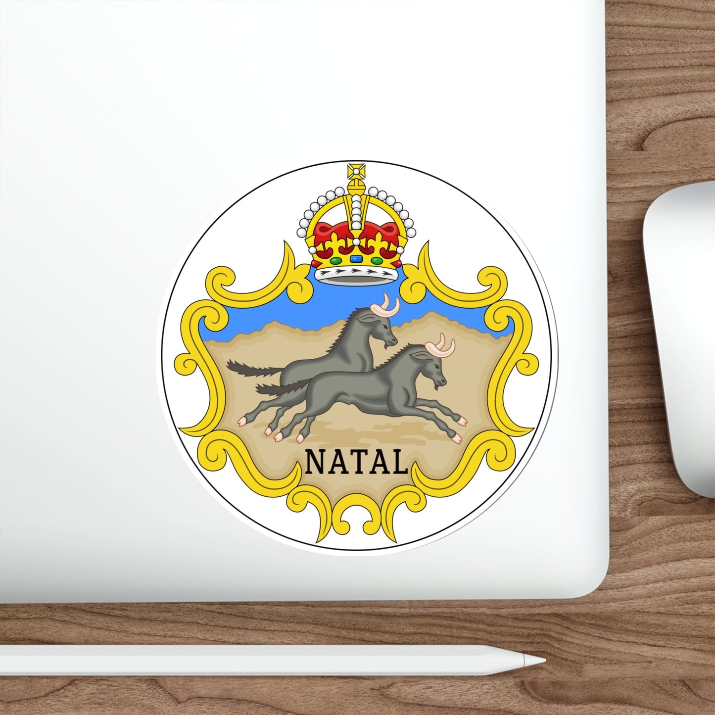 Badge of the Natal Colony 1875-1907 STICKER Vinyl Die-Cut Decal-The Sticker Space