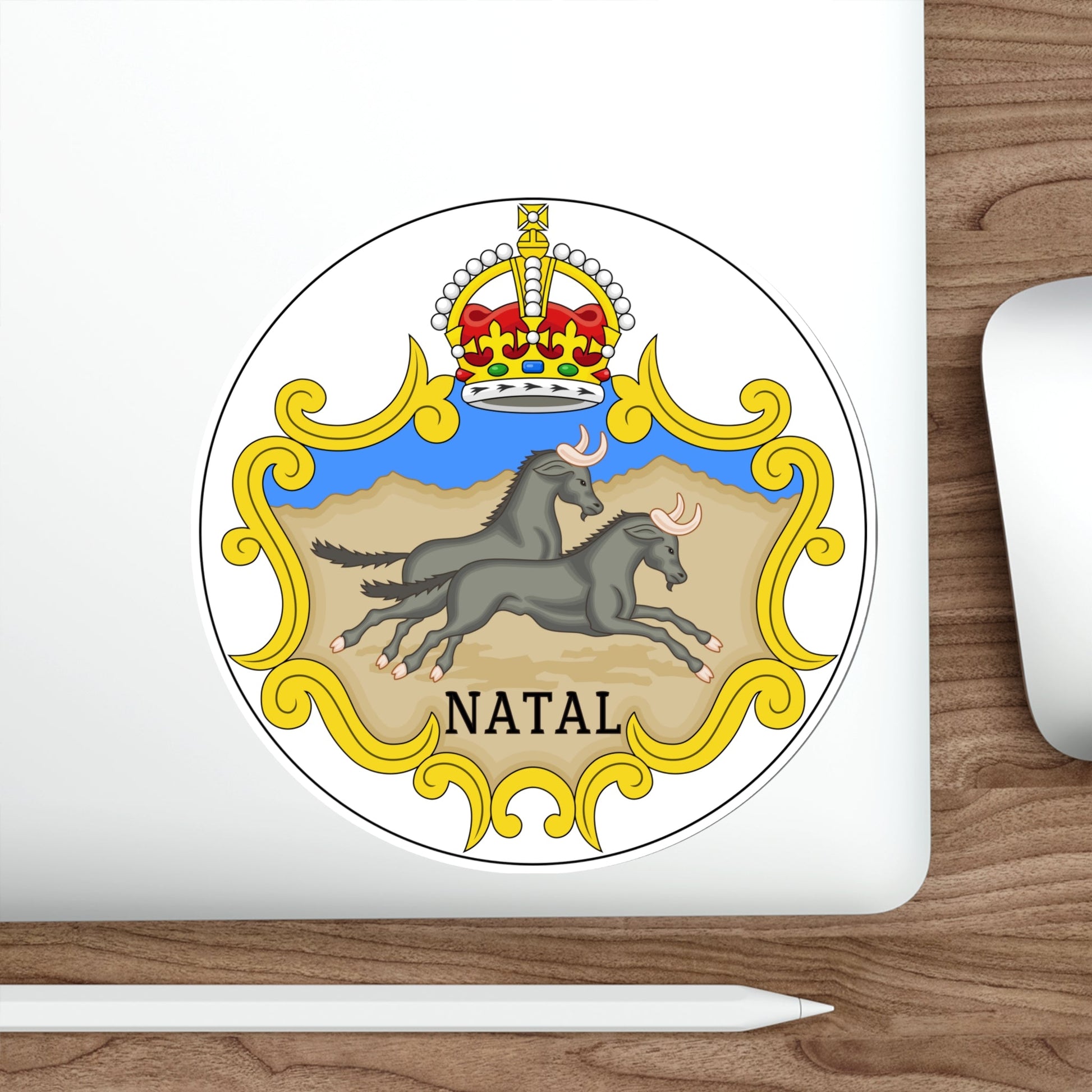 Badge of the Natal Colony 1875-1907 STICKER Vinyl Die-Cut Decal-The Sticker Space