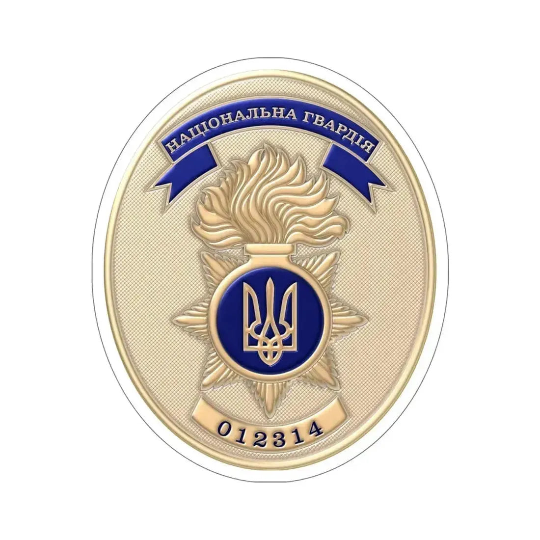 Badge of the National Guard of Ukraine STICKER Vinyl Die-Cut Decal 6 Inch - The Sticker Space
