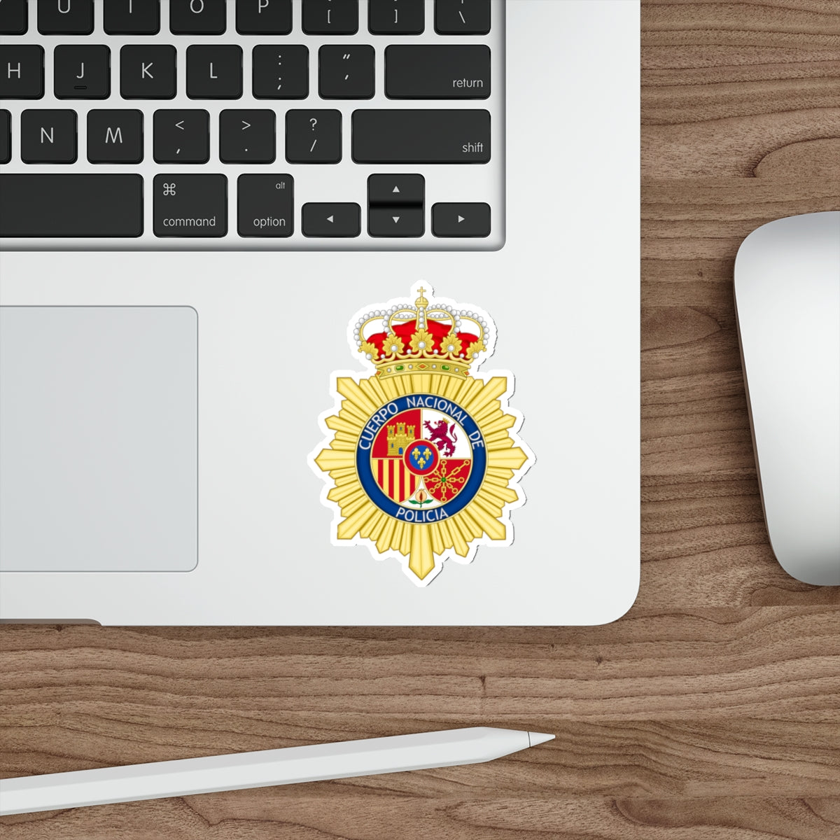 Badge of the National Police Corps of Spain STICKER Vinyl Die-Cut Decal-The Sticker Space