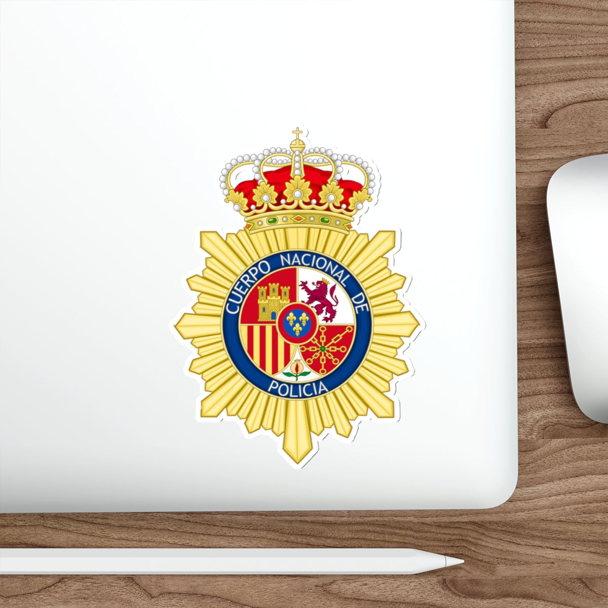 Badge of the National Police Corps of Spain STICKER Vinyl Die-Cut Decal-The Sticker Space