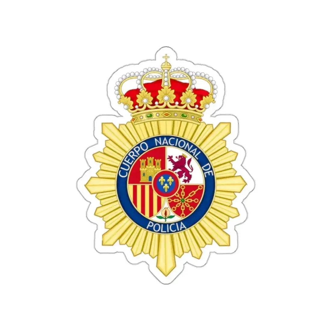 Badge of the National Police Corps of Spain STICKER Vinyl Die-Cut Decal 2 Inch - The Sticker Space