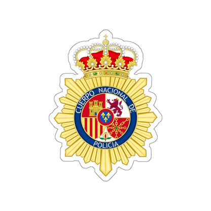 Badge of the National Police Corps of Spain STICKER Vinyl Die-Cut Decal-White-The Sticker Space