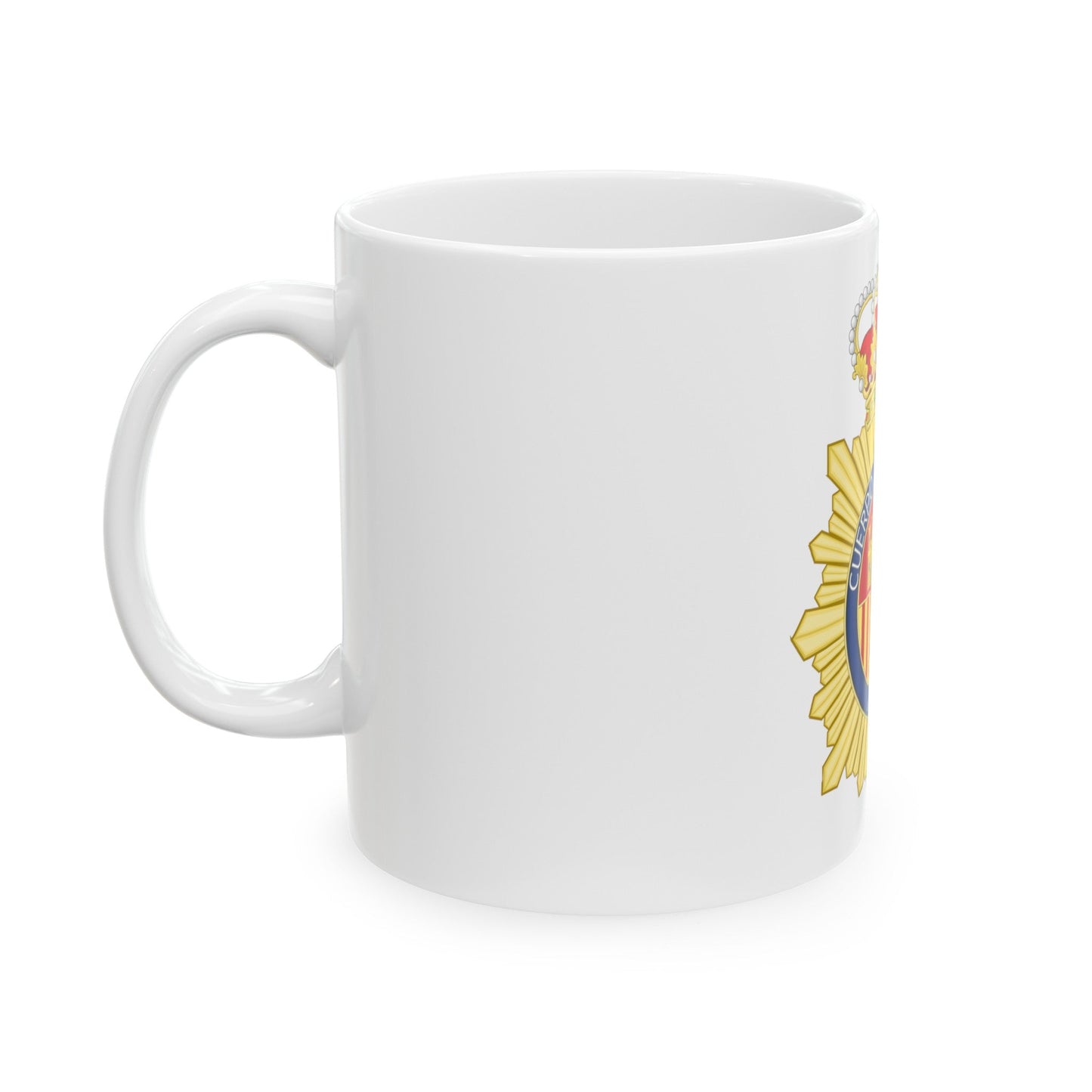 Badge of the National Police Corps of Spain - White Coffee Mug-The Sticker Space