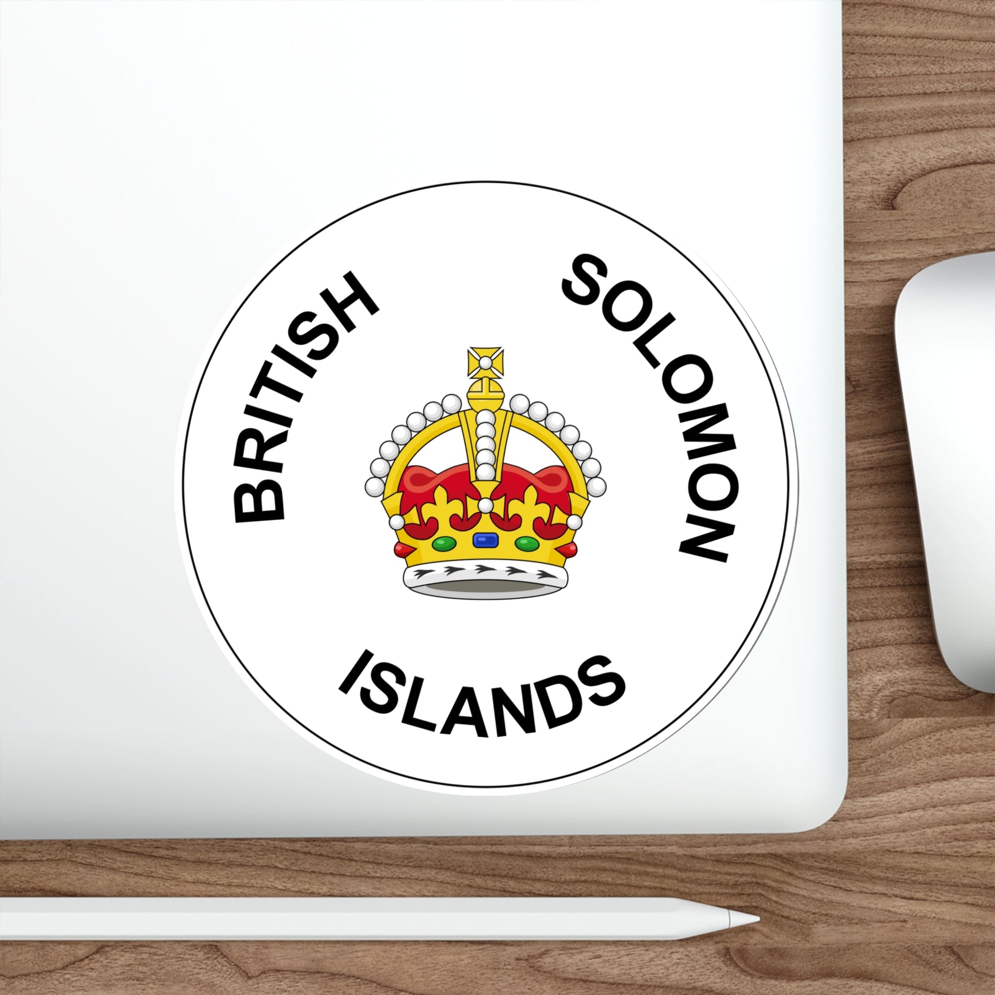 Badge of the Solomon Islands (1906–1947) STICKER Vinyl Die-Cut Decal-The Sticker Space