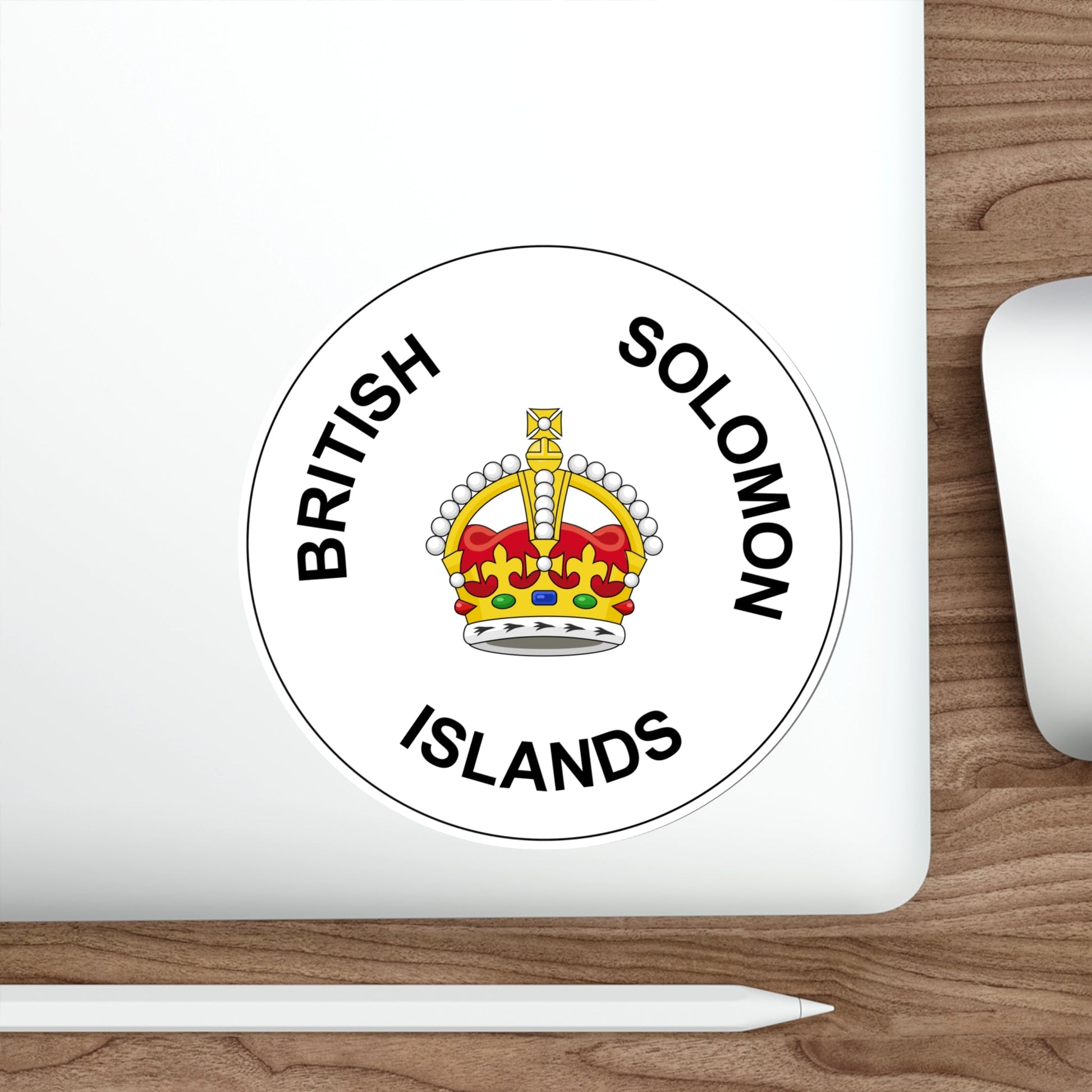 Badge of the Solomon Islands (1906–1947) STICKER Vinyl Die-Cut Decal-The Sticker Space