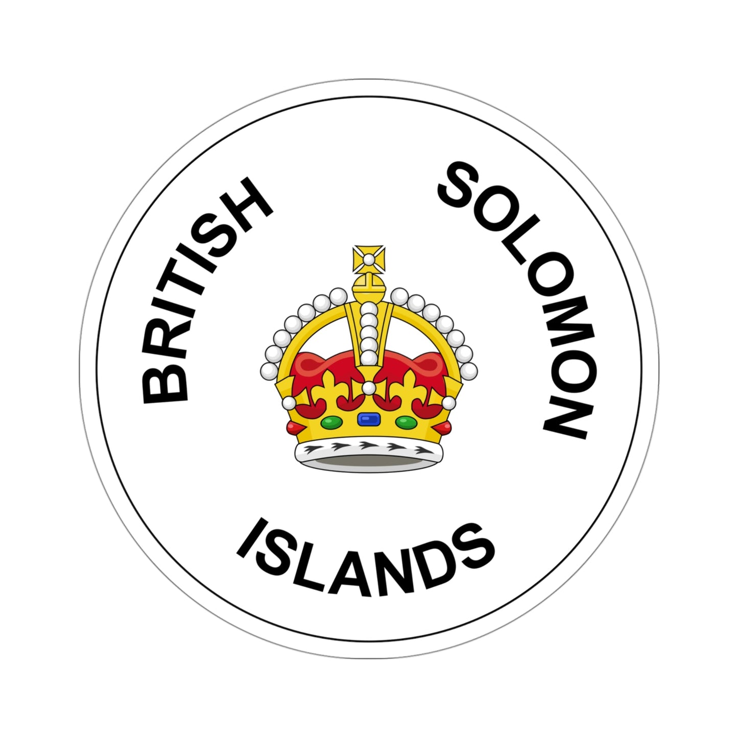 Badge of the Solomon Islands (1906–1947) STICKER Vinyl Die-Cut Decal-4 Inch-The Sticker Space