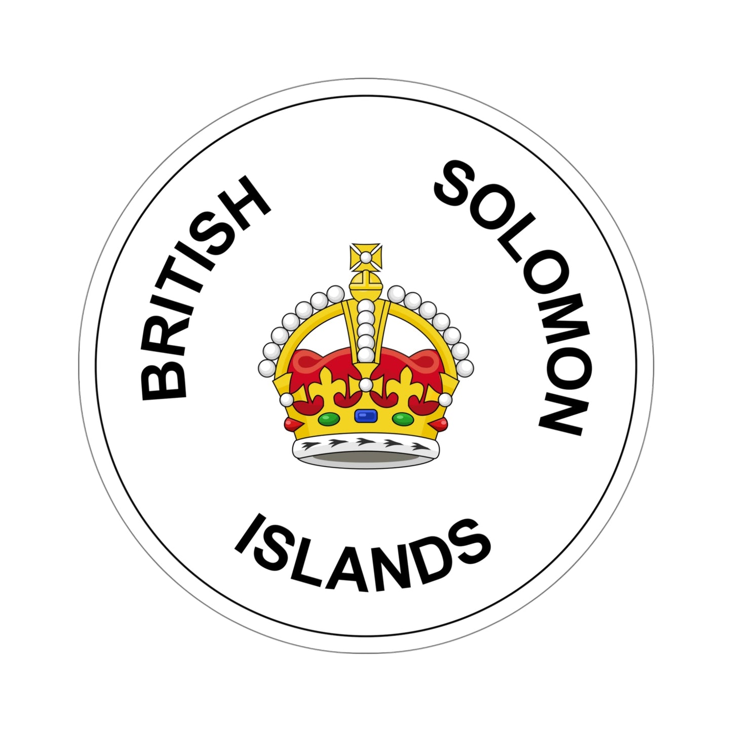 Badge of the Solomon Islands (1906–1947) STICKER Vinyl Die-Cut Decal-5 Inch-The Sticker Space