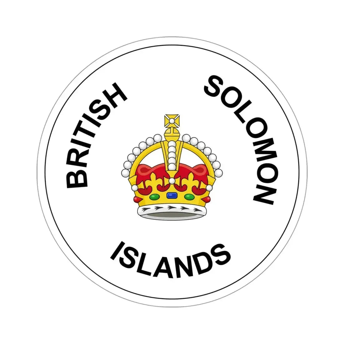 Badge of the Solomon Islands (1906–1947) STICKER Vinyl Die-Cut Decal 4 Inch - The Sticker Space