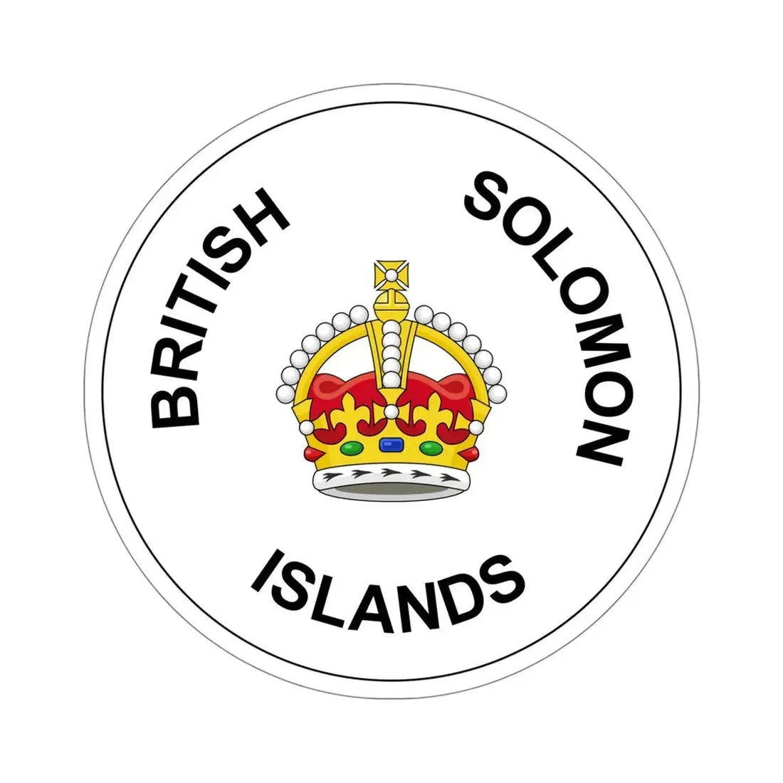 Badge of the Solomon Islands (1906–1947) STICKER Vinyl Die-Cut Decal 5 Inch - The Sticker Space