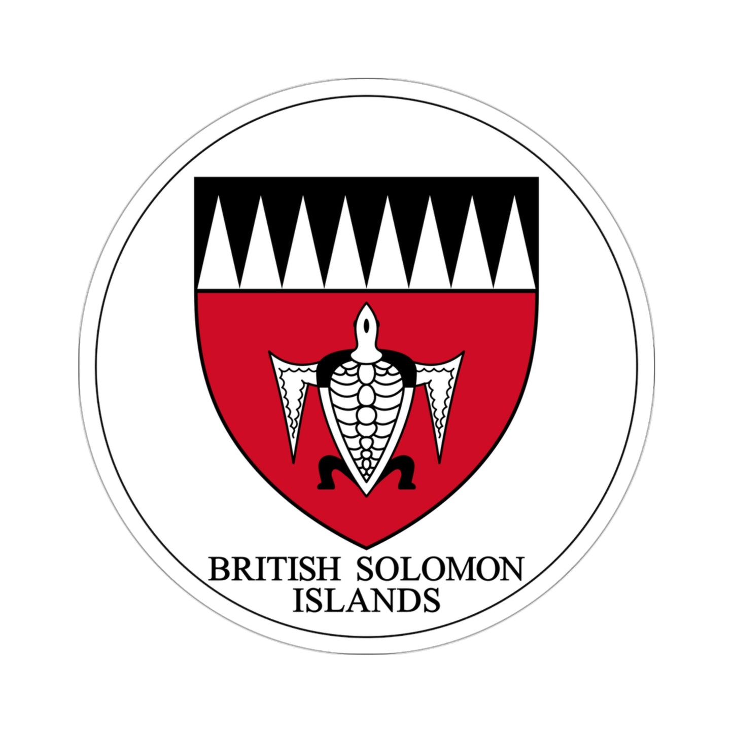 Badge of the Solomon Islands (1947–1956) STICKER Vinyl Die-Cut Decal-3 Inch-The Sticker Space