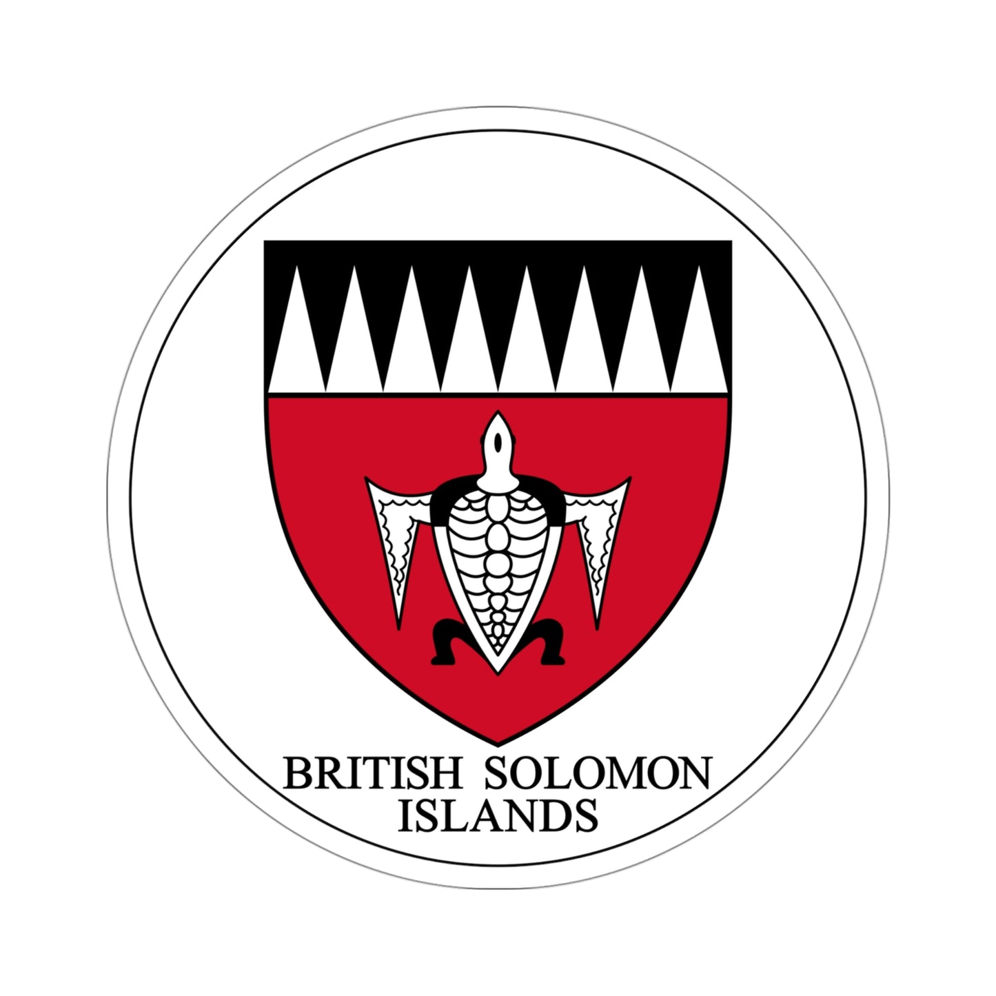 Badge of the Solomon Islands (1947–1956) STICKER Vinyl Die-Cut Decal-4 Inch-The Sticker Space