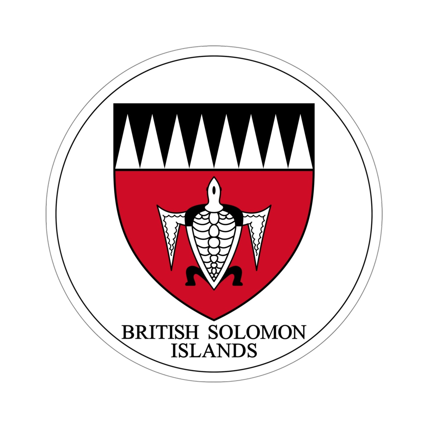 Badge of the Solomon Islands (1947–1956) STICKER Vinyl Die-Cut Decal-5 Inch-The Sticker Space