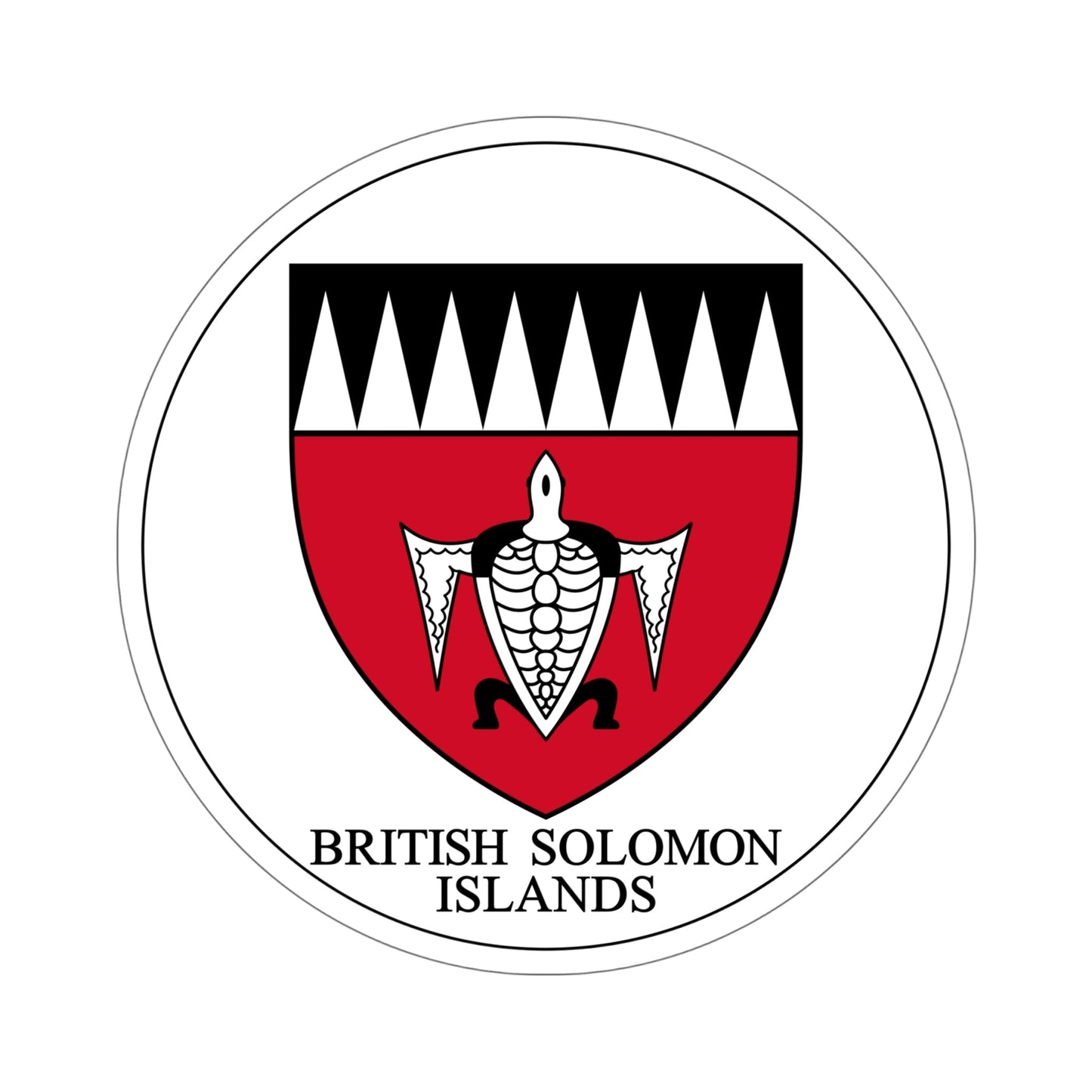 Badge of the Solomon Islands (1947–1956) STICKER Vinyl Die-Cut Decal-6 Inch-The Sticker Space