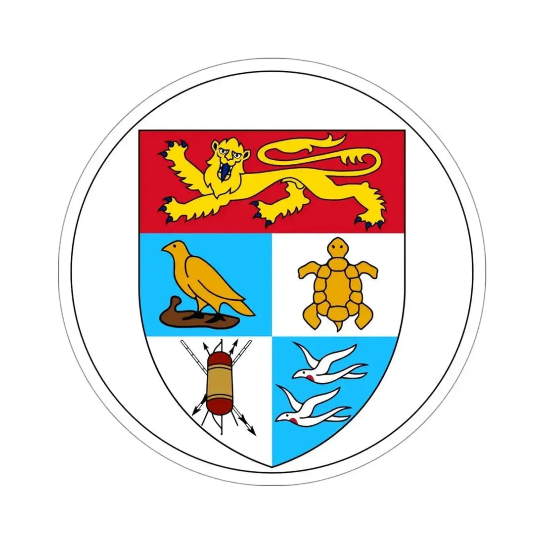 Badge of the Solomon Islands (1956–1978) STICKER Vinyl Die-Cut Decal 4 Inch - The Sticker Space