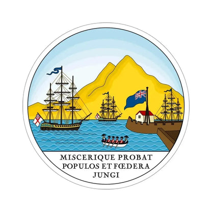 Badge of Trinidad and Tobago (1889–1958) STICKER Vinyl Die-Cut Decal - The Sticker Space