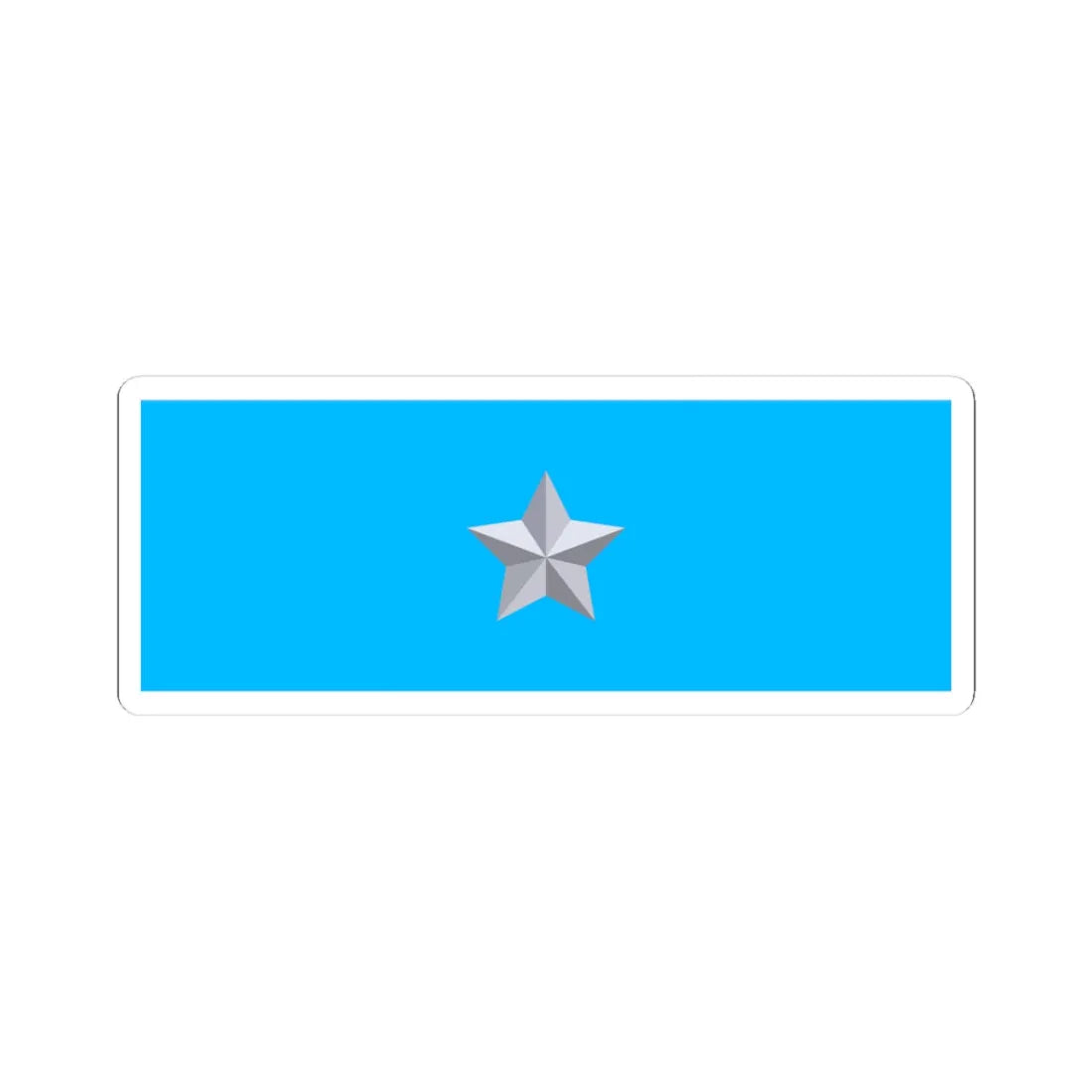 BAF Air Commodore Star Plate (Bangladesh) (Coat of Arms) STICKER Vinyl Kiss-Cut Decal 3 Inch White - The Sticker Space