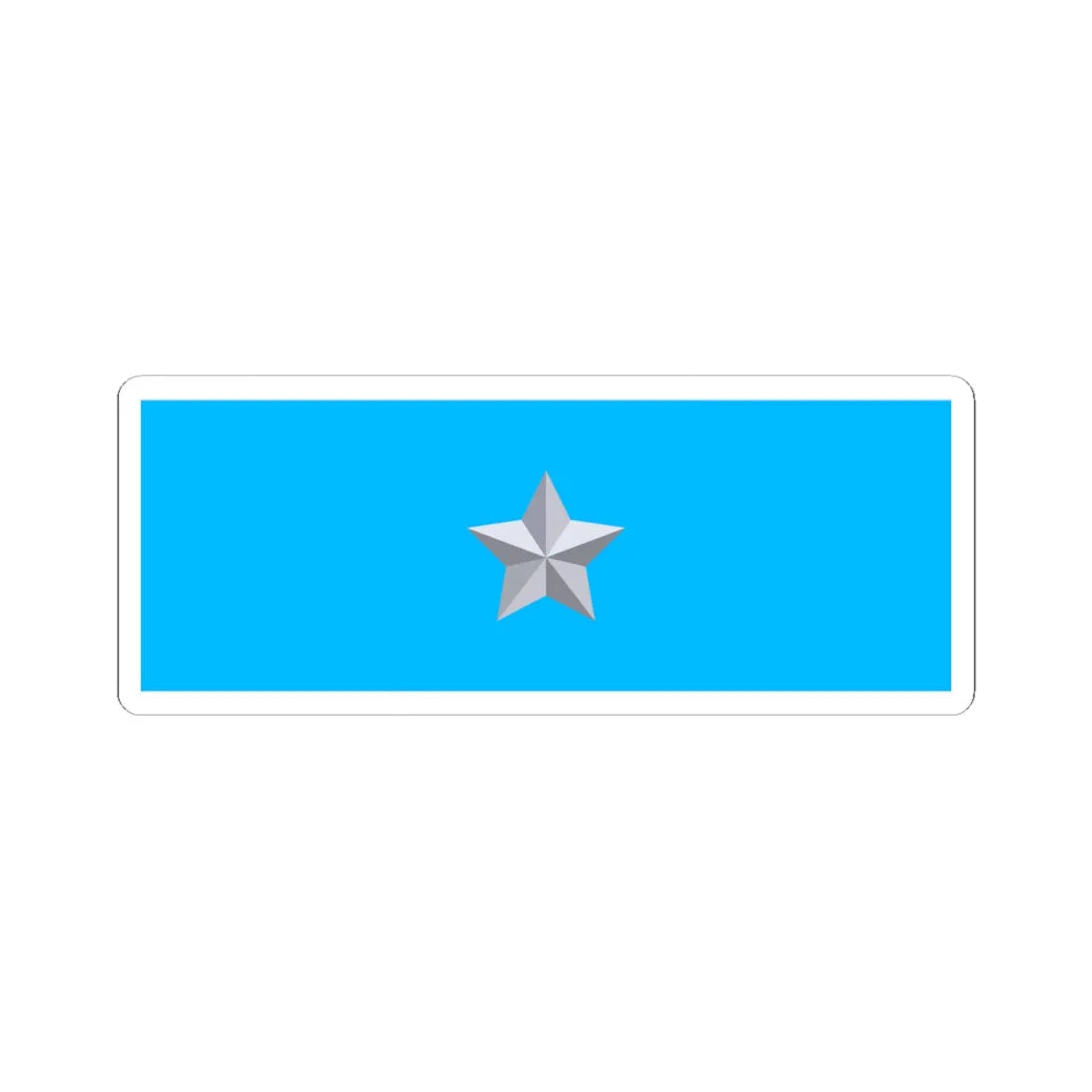 BAF Air Commodore Star Plate (Bangladesh) (Coat of Arms) STICKER Vinyl Kiss-Cut Decal 6 Inch White - The Sticker Space