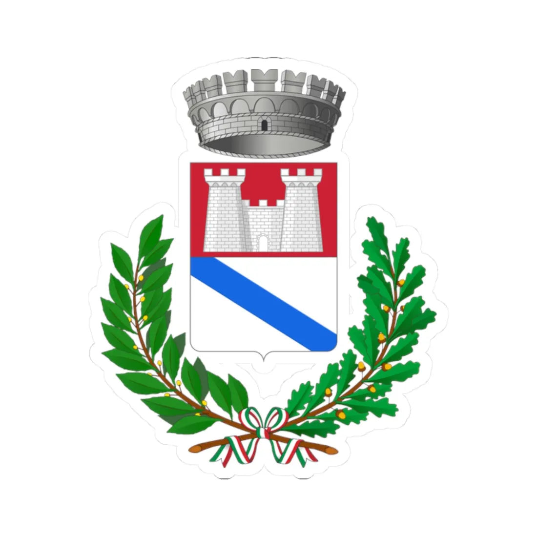 Bagnaria-Stemma (Italy) (Coat of Arms) STICKER Vinyl Kiss-Cut Decal 2 Inch White - The Sticker Space