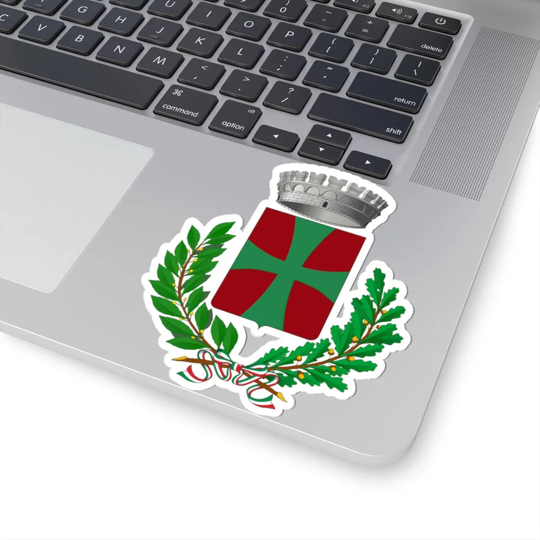 Bagnolo in Piano-Stemma (Italy) (Coat of Arms) STICKER Vinyl Kiss-Cut Decal - The Sticker Space