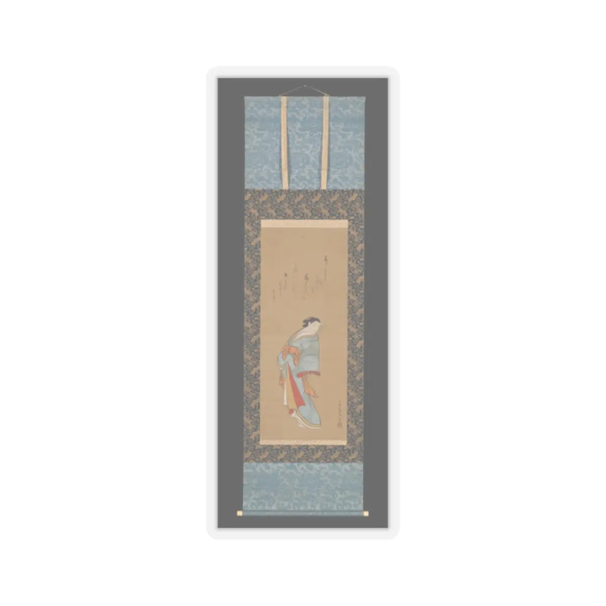 Baiōken Eishun - Standing Courtesan - probably 1720s v2 - STICKER Vinyl Kiss-Cut Decal