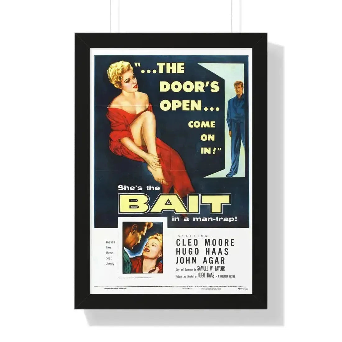 BAIT 1954 - Framed Movie Poster 16″ x 24″ Black - The Sticker Space