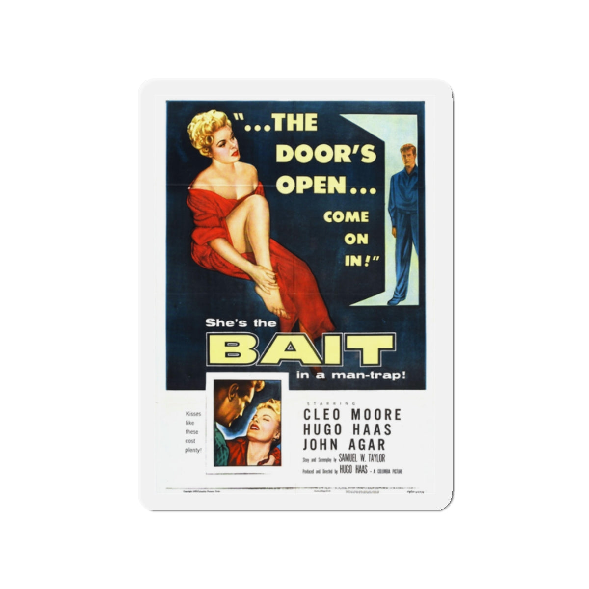 BAIT 1954 Movie Poster - Die-Cut Magnet-2" x 2"-The Sticker Space