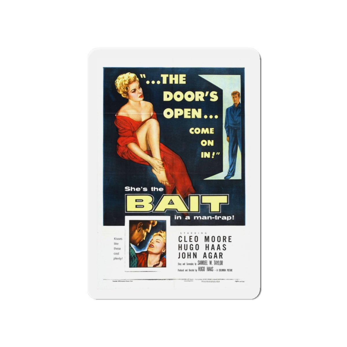 BAIT 1954 Movie Poster - Die-Cut Magnet-4" x 4"-The Sticker Space